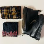 Wilfred Aritzia Darontal Black/Yellow/Dark Wine Plaid Pants Sz 00 24” Waist EUC Photo 1