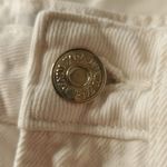 ZARA  White Jean Shorts with Frayed Hem Photo 8