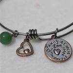 Vintage Family Circle Strenght Love Hope Sterling Silver Charm Bracelet Photo 1
