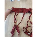 Bordelle Signature Strap Suspender size small Xx 1396 Red Photo 6