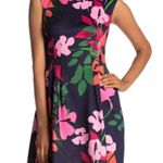 Vince Camuto  Floral Mini Dress - Black and Pink Photo 0
