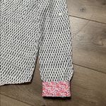 Holding Horses Anthropologie  Floral Button Down Blouse Navy Cream Size 6 Photo 3