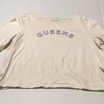 Madewell  Queens Womens Size Medium Cream Long‎ Sleeve Crewneck Popover Shirt Top Photo 0