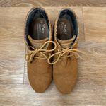 Toms Women’s Brown Lace Up Wedge Ankle Booties Photo 7