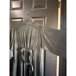 Soma  Women's Green Satin Lace Long Robe Size S/M Photo 10