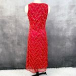 Y2K Womens Ethereal Mesh Dress Medium Cottage Fairy Grunge Artsy Glam HOCO Red Photo 3