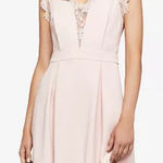 BCBGeneration  Lace Trim Mini‎ Dress  Petal Pink size 0 NWT romantic Photo 0