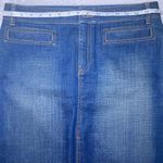 Banana Republic  Blue Denim A-Line Knee-Length Skirt Photo 6