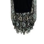 ZARA Dress Floral Printed with Black Vest Velvet Layered Long Sleeve Size Small Photo 10