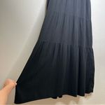 Quince 100% Organic Cotton Gauze Tiered Maxi Dress Black Small Photo 5