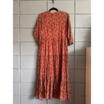 Women's Banjanan Bazaar Floral Maxi Dress size XS Prairie Bohemian Quiet Luxury Red Photo 3