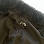 ZARA Faux Fur Black Coat Photo 3