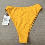 Faithfull the Brand  Dylla High Bikini Bottoms | Sun Yellow Womens Us Size 6 NWT Photo 8