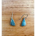 Genuine Indian Handcrafted Sterling Martinez Sterling Turquoise Onyx Earrings Photo 6