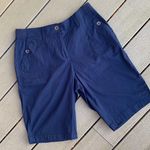 kim rogers Shorts Navy Blue Lightweight Bermuda Womens 12 Photo 0