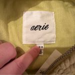 Aerie  Neon Green Yellow Corduroy Full Zip‎ Long Sleeve Bomber Jacket Sz M NEW Photo 3