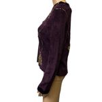 Vintage David Dart Purple Gold Jeweled One Button Cardigan Petite Medium Size undefined Photo 2