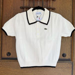 Lacoste  Collared White Polo Sweater  Size L Photo 0