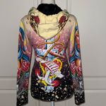 Ed Hardy Christian Audigier  Vintage Y2K Zip Up Hoodie Jacket Size Small Photo 2