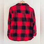 Old Navy  Maternity Oversized Plaid Flannel Boyfriend Shirt Size S Photo 4