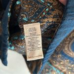 Soft Surroundings  Blue & Gold Paisley Kimono Cardigan Boho Sz S/M Photo 6