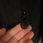 Michael Kors Black/Charcoal Double-Breasted Wool Peacoat size 8 Medium Photo 6