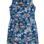 Disney Vintage Shop Mickey & Friends Tropical Hula Hawaii Postcard Dress Medium Photo 0