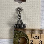 Longaberger  Basket Gathering Basket Charm Antiqued Silver Tone NEW Photo 6