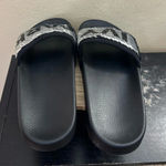 Ivy Park Sequin Slider Metallic Silver Revolve Womens Size 6 Beyoncé Adidas Photo 5