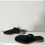 Free People  Women's Mirage Woven Flat Black Mule Size 39 US 8.5 Boho Photo 4