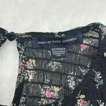 American Eagle  Floral Bohemian Bell Sleeve Shirt Women’s Sz XSmall Sheer Flowy Photo 5