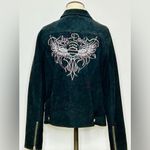Harley Davidson Harley-Davidson® Women's Soar Sueded Jacket, Black Suede Leather sz Medium Photo 3
