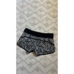 Lululemon  Printed Running Shorts Women's Black White Leaf Pattern Athletic Photo 2