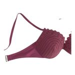 Shade & Shore Women Dusty Pink Crochet Halter Underwire Padded Bikini Top 36DD Photo 5