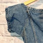 Fiorucci Vintage 90’s Women’s Large  Denim Off the Shoulder Fitted Corset Top Photo 11