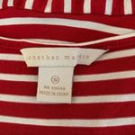 Jonathan Martin  Dress‎ Small Red Striped Sleeveless Cocktail Retro Photo 5