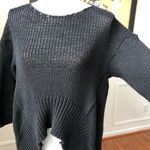 Boheme Sweater Shark Bite Hem Size 2 Black Photo 2