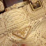 Prada RARE vintage python snake skin messenger bag Photo 11