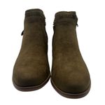 MIA Stitch Fix Olive Green Booties Suede Ankle Boots SZ 6W Western Stitch Wide Photo 1