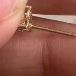 10k Gold White Opal Stud Earrings Photo 3