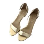 Naturalizer  Vera Gold Metallic Leather Sandals Size 10 festive Holidays chic Photo 2