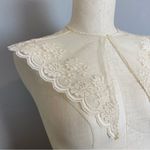 Vintage Lace Detached Collar Scalloped Button Women Lolita Goth Victorian Cream Photo 3