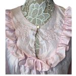 American Vintage ELISSIA nightgown with ruffles & embroidery in pink size small Photo 3