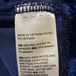 Chico's Blouse Tunic 3 Long Sleeves Velvet Tunic Top Polyester Spandex Blue Photo 4