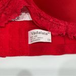 VADALALA Elegant Red Lace Bra Lace Detail Underwire Padded Bra Size 42 D Photo 7