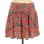 Lush Clothing Lush Orange Skirt with Colorful Floral Details - Size Small Photo 0