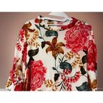 Petal and Pup White/pink Floral Print Ruffle Hem/sleeves Dress Large Cottagecore Photo 1