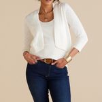 Soft Surroundings  Playa Bonita Cream Knit Lightweight Cardigan Photo 1