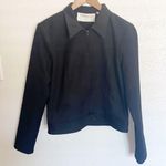 Hugo Buscati  Collection Polyester Zip With Snap Bottom Black Light Weight Jacket Photo 0