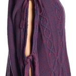 Project Nadaam | Cableknit Open Tie Sleeve Knit Sweater Size Medium Purple Photo 0